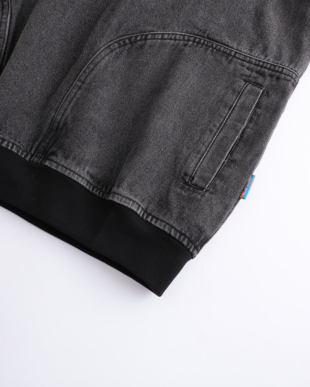 Embroidered Denim Hoodie
