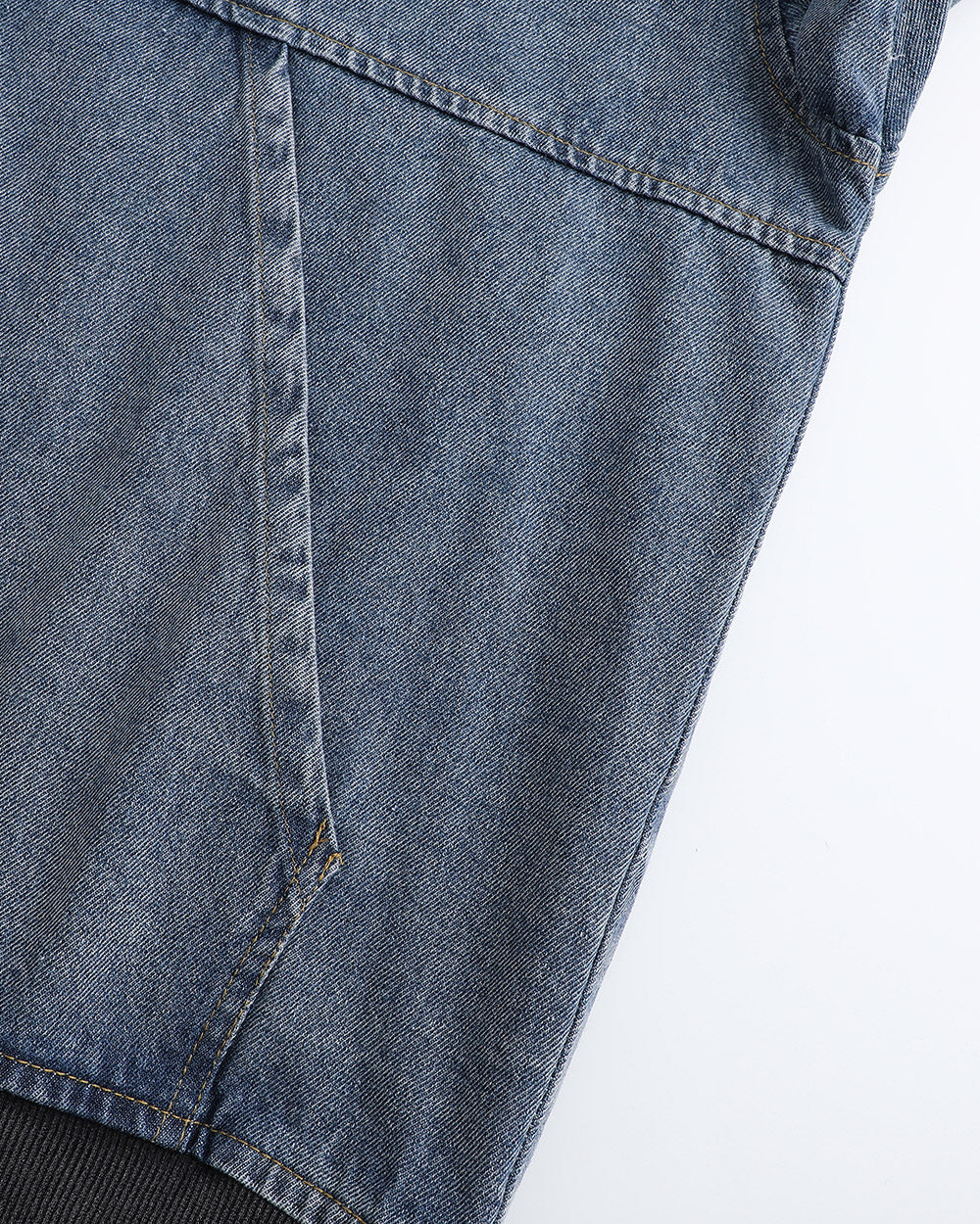 Washed Hooded Denim Jacket
