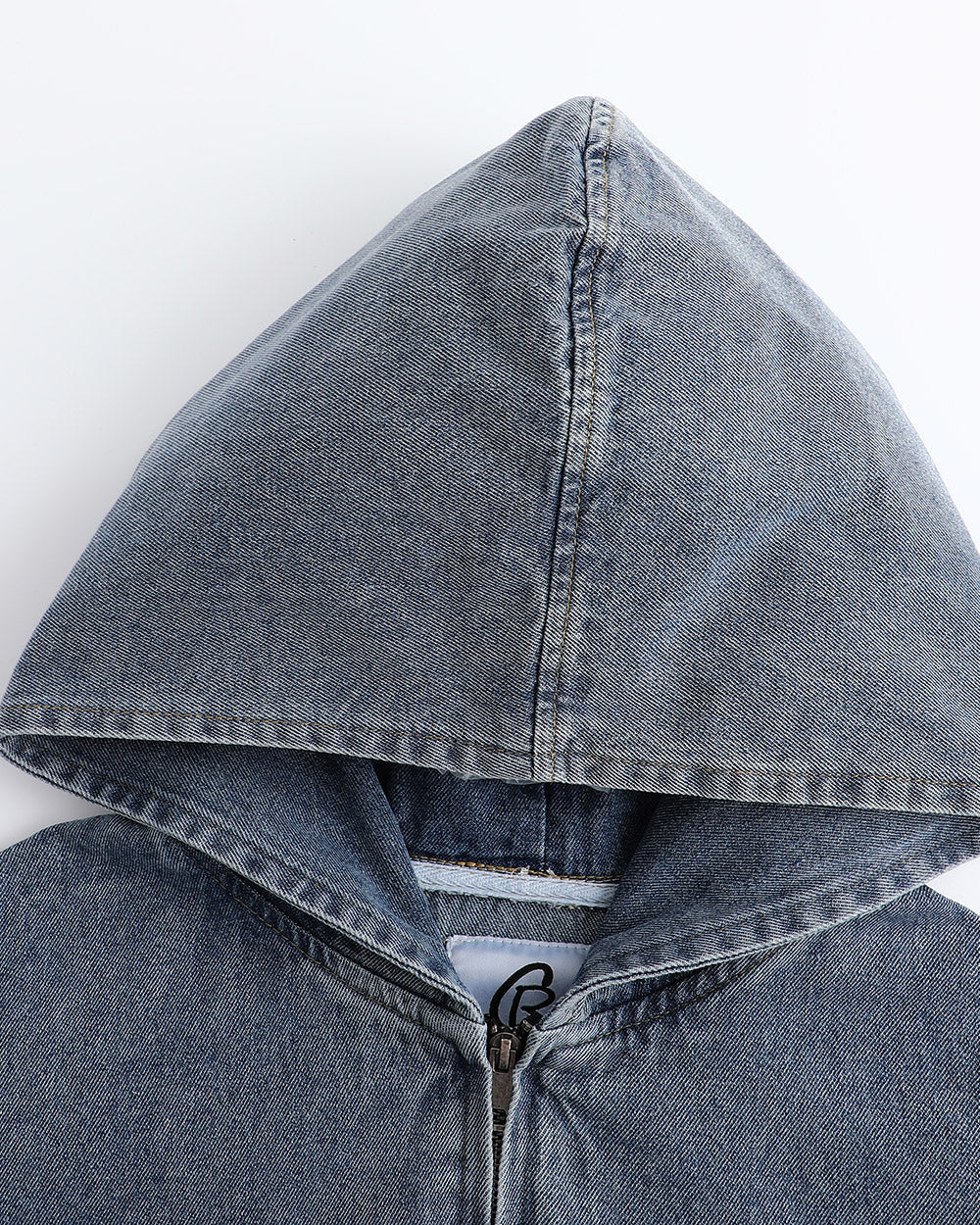 Washed Hooded Denim Jacket