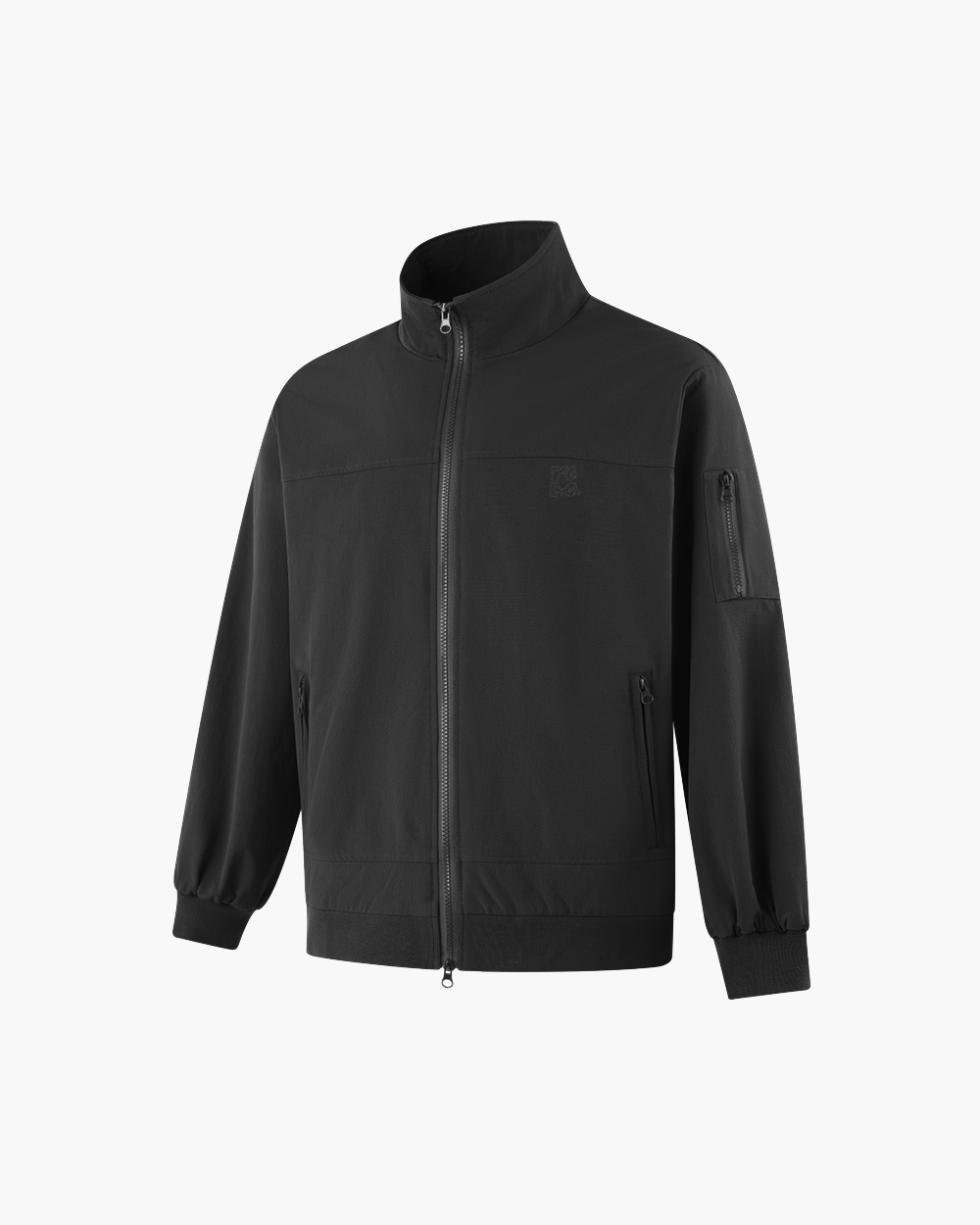 Embroidery Relaxed Zip Jacket