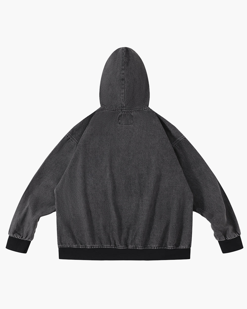 Embroidered Denim Hoodie