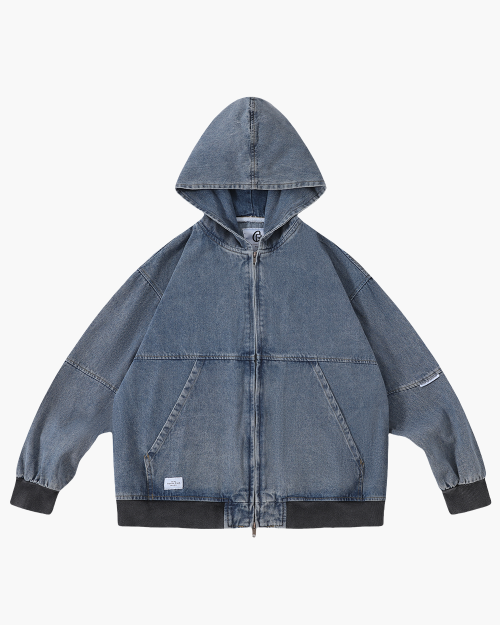 Washed Hooded Denim Jacket