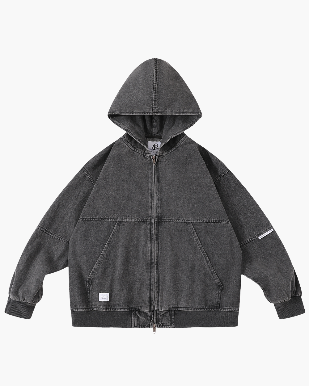 Washed Hooded Denim Jacket